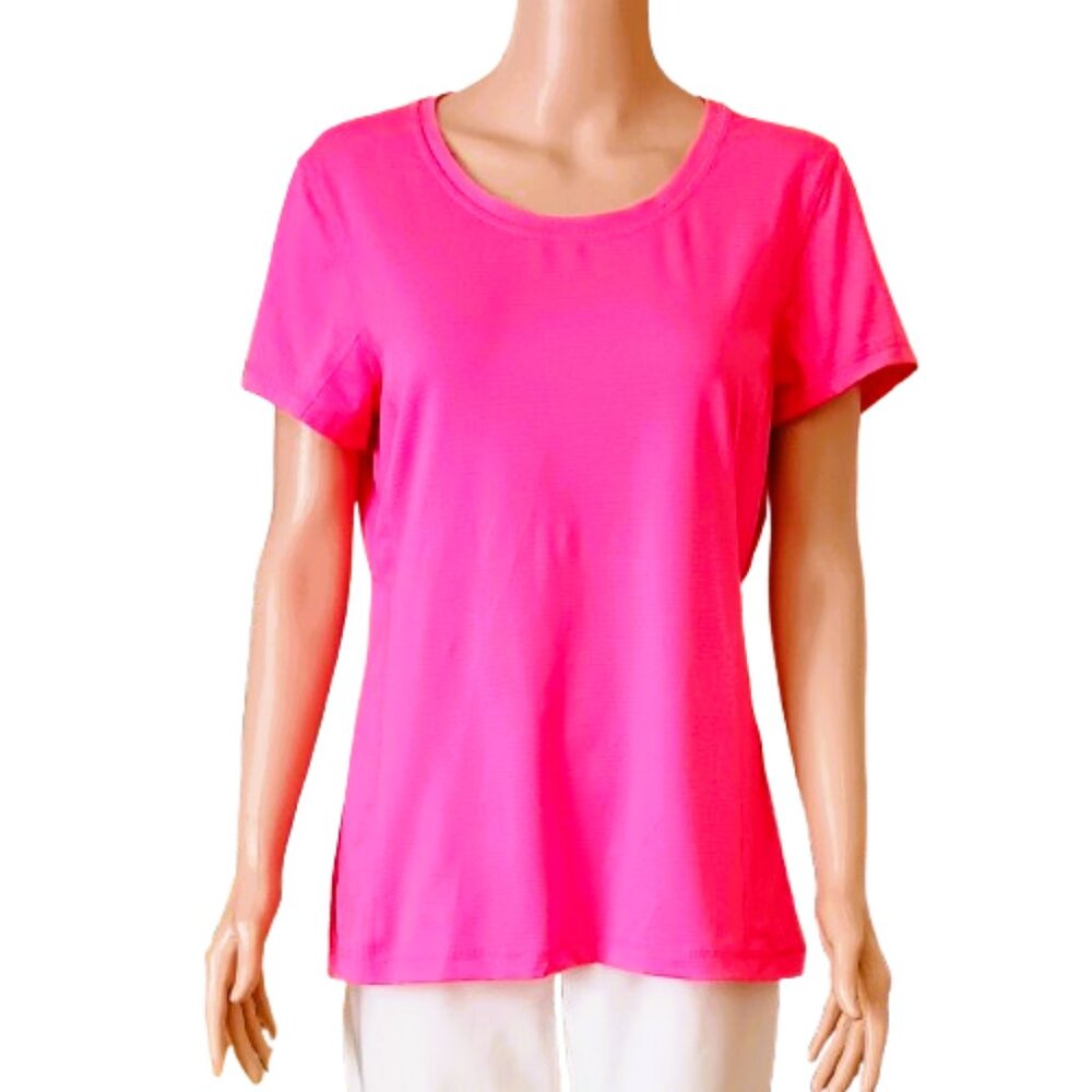 Tek Gear Dry Tek Tee L Women's Pink Performance Stretch Top